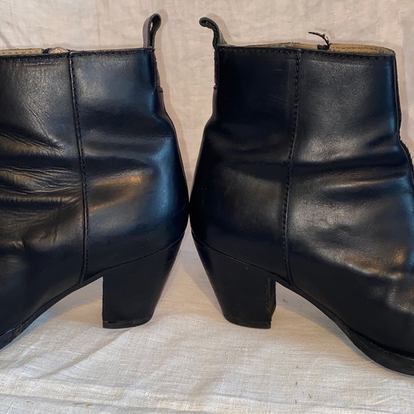 Acne Black Leather Ankle Booties 41/11 - Picture 3 of 8